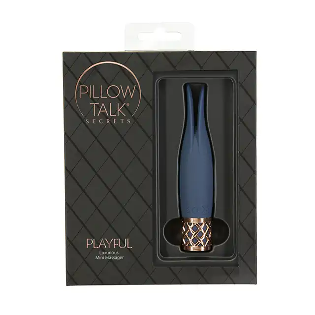 Pillow Talk - Secrets Playful. Filigranowy wibrator łechtaczkowy z króliczymi uszkami. Elegancja, stopniowe prędkości i głośność incognito