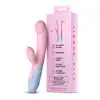 FemmeFunn - Rabbit Pink. Podwóny wibrator ze stymulatorem łechtaczki, kobiecy design i stylowe połączenie delikatnych kolorów