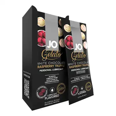 System Jo - Gelato White Chocolate Raspberry 1 Packet - lubrykant na bazie wody o smaku białej czekolady i maliny. 10 ml