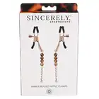 Sportsheets - Amber Nipple Clamps. Bursztynowe regulowane klamerki na sutki. Bardzo eleganckie