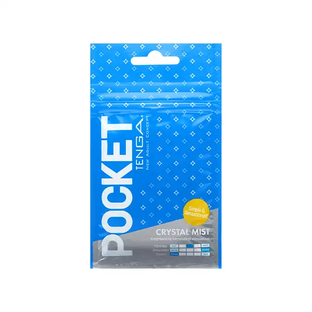 Tenga - Pocket Stroker Crystal Mist. Masturbator o strukturze delikatnie szorstkich kryształków, kieszonkowy rozmiar i niezapomniane doznania