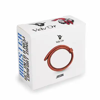 Velv'Or - Rooster Jason Size Adjustable Firm Strap Design Cock Ring Red - czerwony ring na penisa z opcją regulacji. Dopasuj swój rozmiar perfekcyjnie!