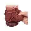 LoveToy - Extreme Dildo With Rope Pattern. Ultra realistyczne dildo z dwuwarstwową strukturą, oplecione stymulacyjnymi linami