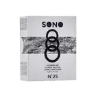 Sono - No.25 - Cockring Set - Grey. Zestaw ekskluzywnych ringów na penisa 