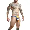 MOB - Toucan Bikini Royal Blue XL. Niebieskie stringi męskie z kieszonką o wzorze dzioba tukana, wyraź swój humor i niezależność