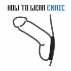 Velv'Or - Rooster Enric Minimalistic Slick Cock Ring - minimalistyczny, czarny ring na penisa. Oprawa wydajności i erekcji! 