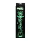 Firefly - Heart A Glow Dong. Szklane, transparentne dildo z ozdobnym uchwytem z sercem, świecące w ciemności