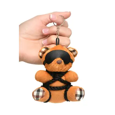 Master Series - Rope Teddy Bear Keychain - unikatowy prezent. Mini miś ze sznurem i maską z opcją przypięcia