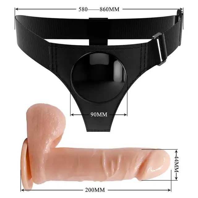 Pretty Love - Tom Harness Briefs. Realistyczne dildo z mocną przyssawką, regulowana uprząż strapon w zestawie