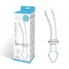 Gläs - Classic Curved Dual Ended Dildo 9.5”. Szklane podwójne dildo do stymulacji analnej i punktu G, hipoalergiczny materiał