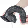 LoveToy - Squirt Extreme 10'' Squirting Dildo Black. Realistyczne dildo z przyssawką i wytryskiem. Ultra delikatna w dotyku powierzchnia, intensywne doznania