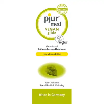 Pjur Med - Vegan Water Glide 2ml. Saszetka popularnego lubrykantu wegańskiego, medyczna formuła zapewniająca długotrwałe nawilżenie