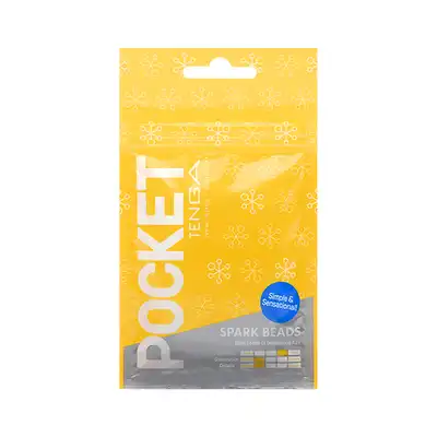 Tenga - Pocket Stroker Spark Beads. Masturbator kieszonkowy o strukturze nieregularnych koralików, super stymulacja