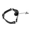 Oproducts - Ball Gag Deep Throat. Skórzany knebel z regulowaną śrubą i funkcją deep throat. Pełnia zniewolenia dla fanów BDSM