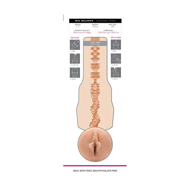 Fleshlight Girls - Mia Malkova Lvl Up. Kultowy masturbator z realistyczną waginą gwiazdy porno, wygodny kształt i najwyższa jakość