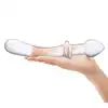 Gläs - Classic Curved Dual Ended Dildo 9.5”. Szklane podwójne dildo do stymulacji analnej i punktu G, hipoalergiczny materiał
