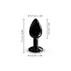 Dorcel - Diamond Plug S Black. Elegancki metalowy plug z czarnym diamencikiem. 