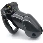 Passion Labs - Chastity Cage Hard Plastic Black. Czarna klatka na penisa zamykana na zamek. Oddaj władzę nad swoim członkiem