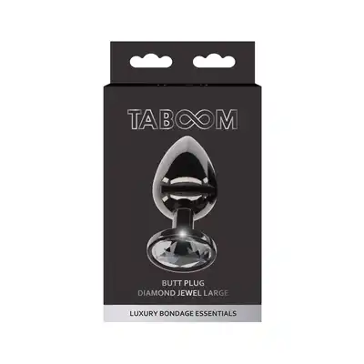 Butt Plug With Diamond Jewel L Black