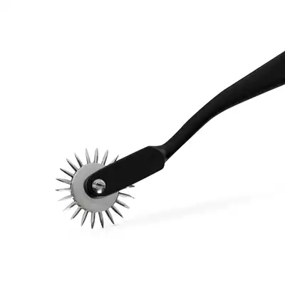 Sinner Gear- Pinwheel 1-Wheel. Ekskluzywne czarne koło Wartenberga z wytrzymałej stali nierdzewnej, jedno kółko z ostrymi punktami 