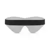 Bedroom Fantasies -  Blindfold Elastic Band. Czarna skórzana opaska na oczy z wegańskich materiałów, elastyczna gumka dla idealnego dopasowania