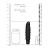 Shots Toys - Ribbed Multispeed Vibrator  Black. Klasyczny, silikonowy wibrator z regulacją intensywności wibracji, zasilany na baterie, o teksturowanej powierzchni
