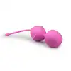 Easy Toys - Jiggle Mouse Pink. Różowe silikonowe kulki gejszy do treningu mięśni dna miednicy, naturalne wzmocnienie doznań