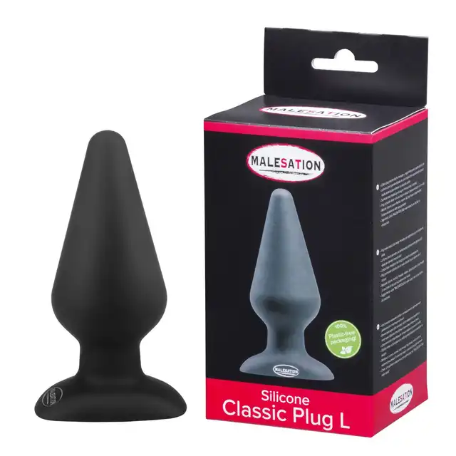 Malesation - Silicone Classic Plug L. Silikonowy korek analny o dużym rozmiarze, ergonomiczny kształt