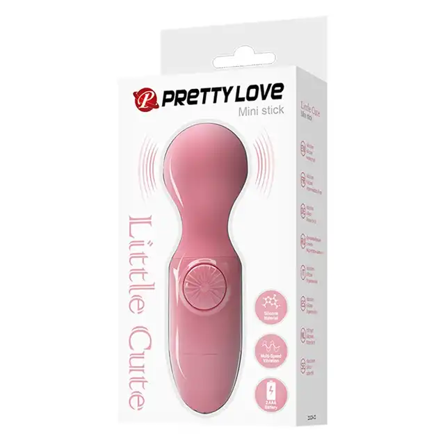 Pretty Love - Mini Stick Little Cute Pink. Niewielka różowa magiczna różdżka o ogromnej mocy, przynosi maksimum przyjemności i pozwala na eksperymentowanie
