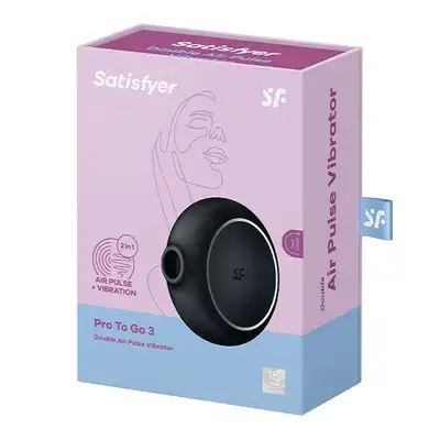 Satisfyer - Pro to Go 3 black - stymulator łechtaczki. Doskonały towarzysz dla kobiet, które cenią wygodę i maksymalną przyjemność.