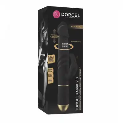 Marc Dorcel - Furious Rabbit 2.0. Luksusowy wibrator 3w1 z ruchomą główką i wibracjami, elegancja i funkcjonalność