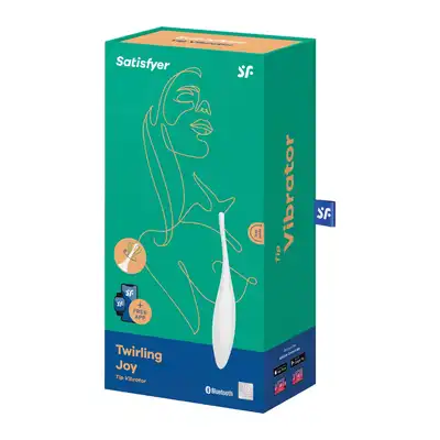Satisfyer - Twirling Joy White. Precyzyjny wibrator do stymulacji łechtaczki i miejsc erogennych, stymulacja cyrkulacyjnymi wibracjami