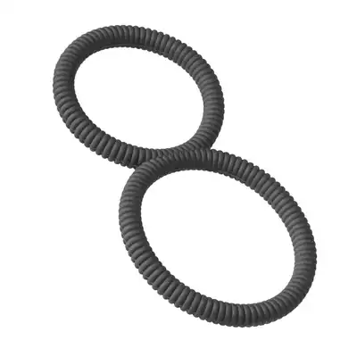 Malesation – 8 ring. Podwójny ring na penisa w kształcie ósemki. Prążkowana powierzchnia. 