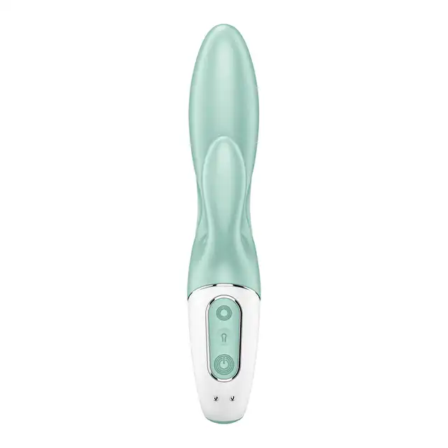 Satisfyer - Air Pump Bunny 5+ mint - wibrator z króliczkiem i ekscytującą opcją pompowania końcówki trzonu!