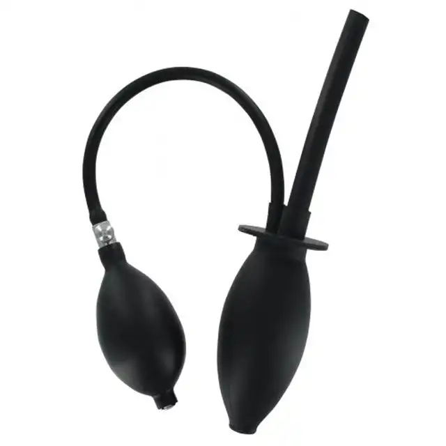 Clean Stream - Inflatable Enema Plug. Pompowana wtyczka z funkcją lewatywy, możliwość odłączenia przewodu