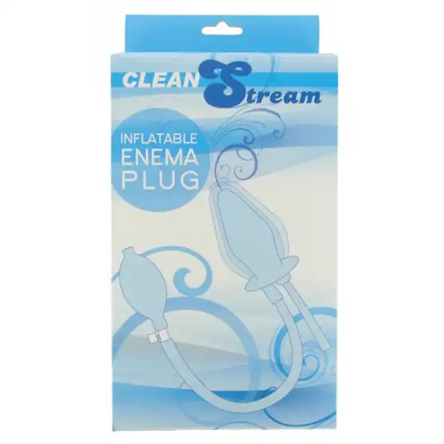 Clean Stream - Inflatable Enema Plug. Pompowana wtyczka z funkcją lewatywy, możliwość odłączenia przewodu