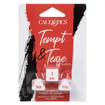 CalExotics - Tempt &amp; Tease Dados Spanish. Hiszpańska wersja kultowych kostek z pozycjami do kreatywnej gry wstępnej