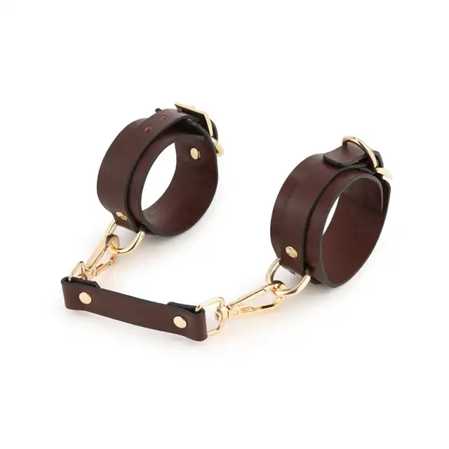 Oproducts - BDSM Fancy 9 Item Kit - Brown - elegancja, styl i przyjemność - zestaw do BDSM w luksusowym wydaniu!