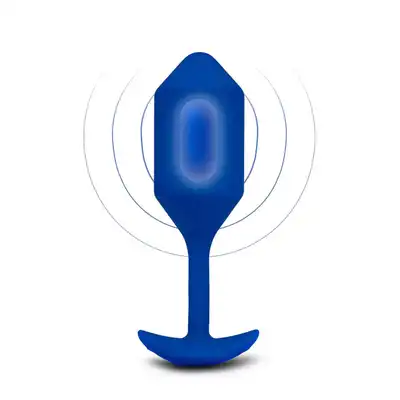 B-VIBE VIBRATING SNUG PLUG 4 NAVY