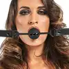 Bedroom Fantasies - Ball Gag Breathable. Czarny knebel do ust z otworami do oddychania. Miękki silikonowy gag z regulowanym paskiem