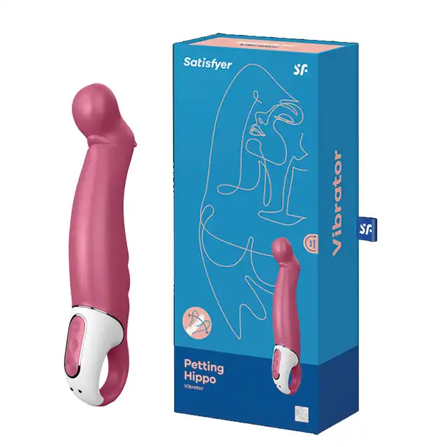 Satisfyer - Vibes Petting Hippo fuchsia - innowacyjny wibrator do kierunkowej stymulacji punktu G. Oddaj się przyjemności
