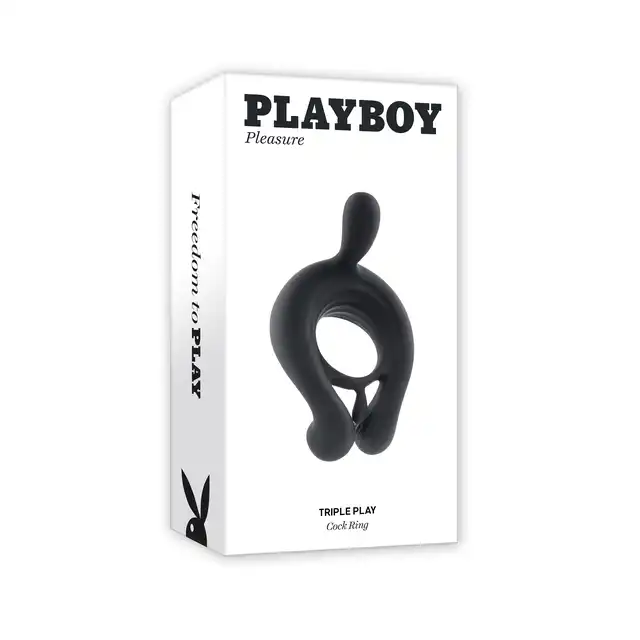 Playboy - Triple Play - ring z wibracjami i trzema potężnymi silnikami. Zafunduj sobie dodatkową zabawę