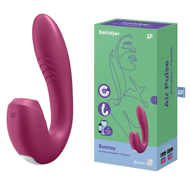 Satisfyer - Sunray berry - wibrator oraz stymulator pulsacyjny do perfekcyjnej stymulacji i przyjemności! Oddaj się nowym doznaniom