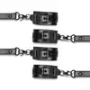 Bedroom Fantasies - Hogtie &amp; Cuffs Set. Czarny, skórzany zestaw do krępowania z krzyżakiem i dwoma parami kajdanek na nadgarstki i kostki, wegański