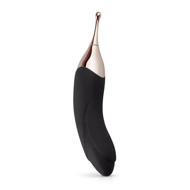 Easy Toys - Pointer Vibe Black. Precyzyjny wibrator do stymulacji łechtaczki, smukłą zaokrągloną i elastyczna końcówka