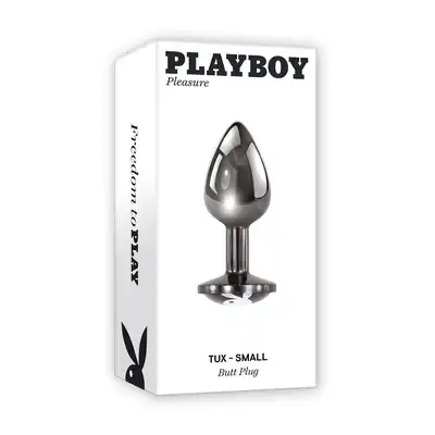 Playboy - Tux - Small - mała wtyczka analna. Odkryj nowe poziomy przyjemności i luksusu z eleganckim logiem Playboy!