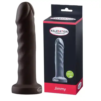 Malesation – Dildo Jimmy Black. Teksturowane dildo analne z silikonu. Bardzo mocna przyssawka