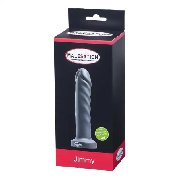 Malesation – Dildo Jimmy Black. Teksturowane dildo analne z silikonu. Bardzo mocna przyssawka