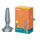 Satisfyer - Plug-ilicious 2 Ice Blue. Wibrujący korek analny sterowany aplikacją na telefon, nieskończona ilość programów z głębokimi wibracjami