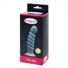 Malestation - Olly Dildo Black. Żebrowane silikonowe dildo z mocną przyssawką. Moc stymulacji. 